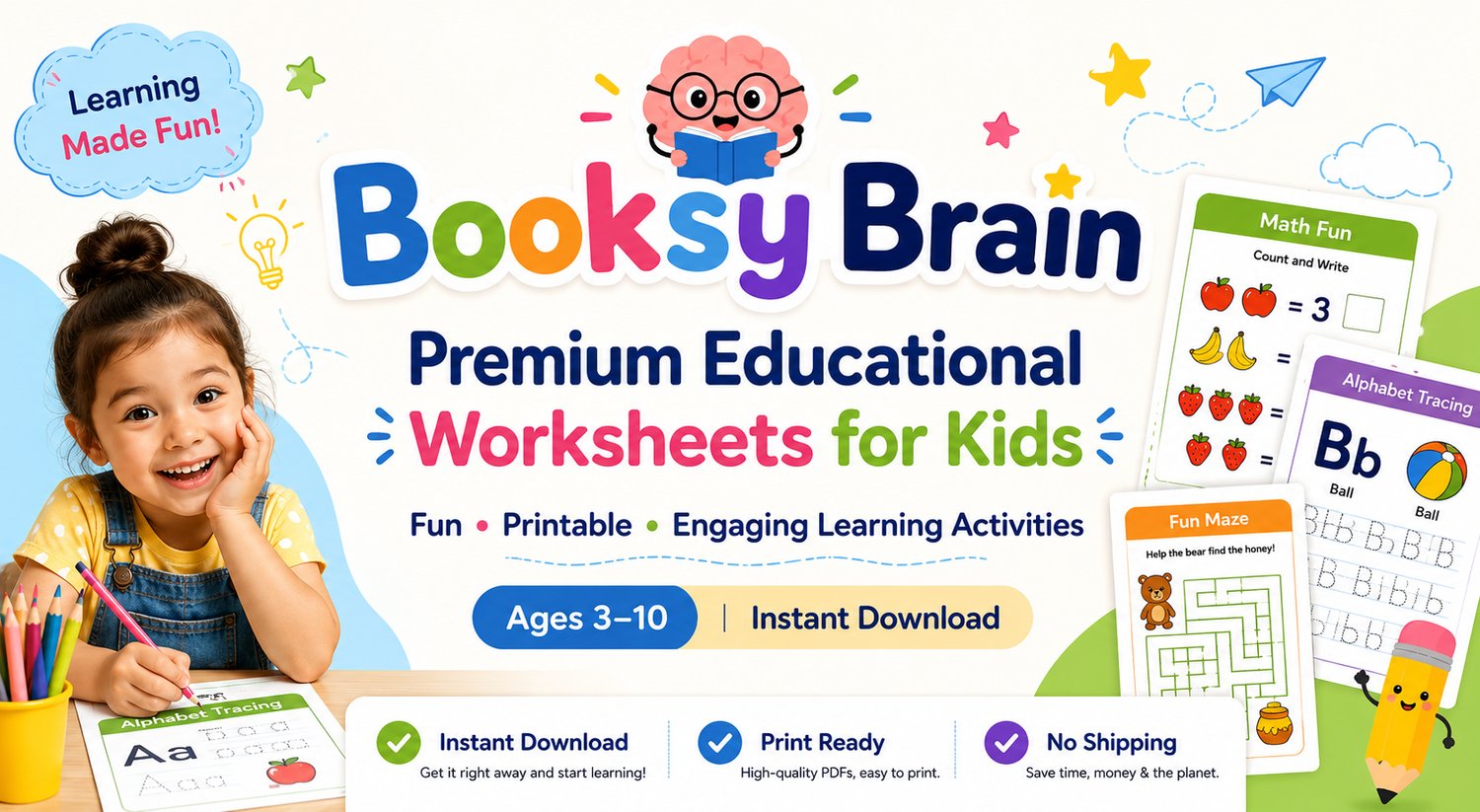 Premium Educational Worksheets for Kids