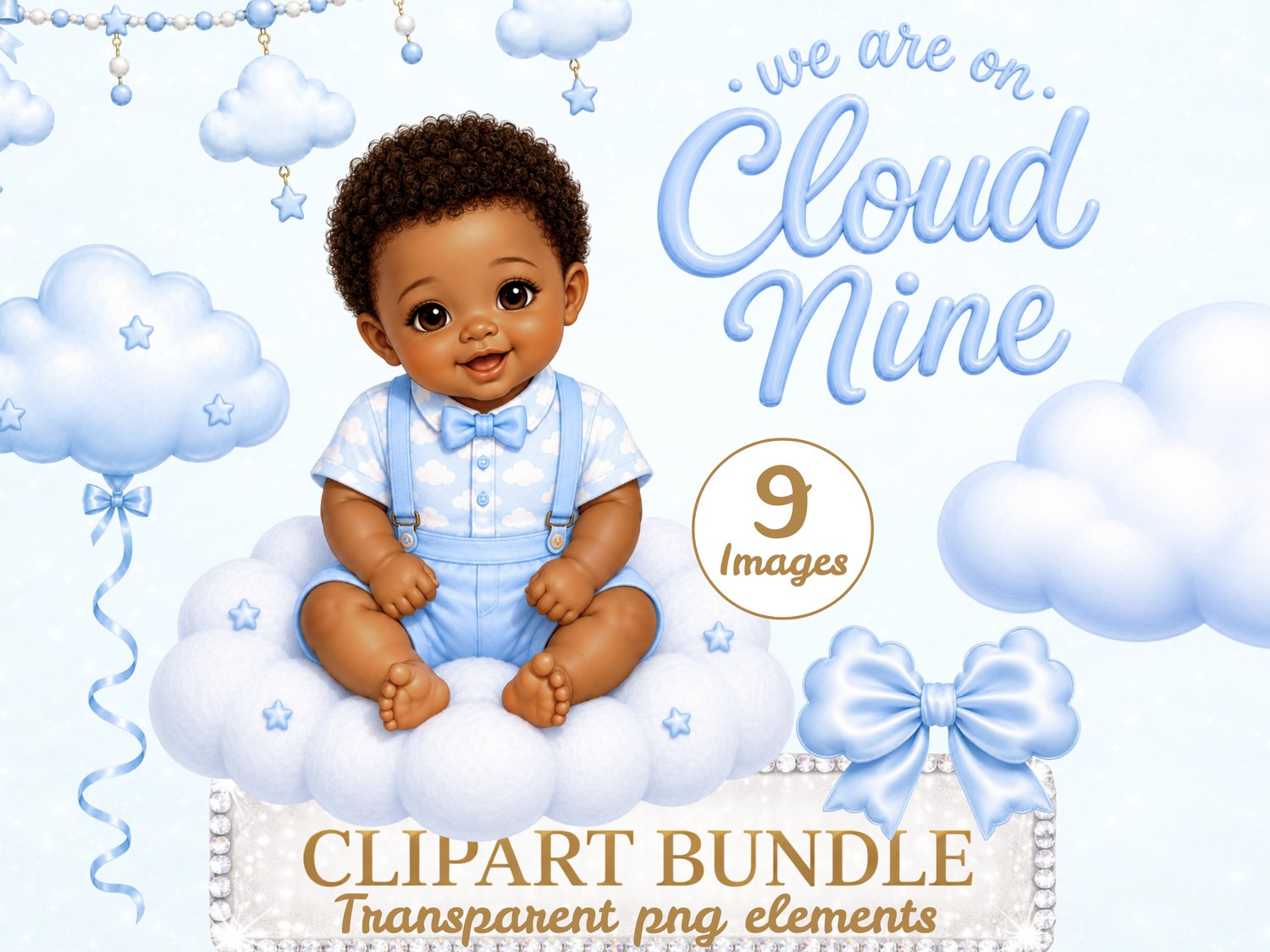 cloud nine baby shower clipart png