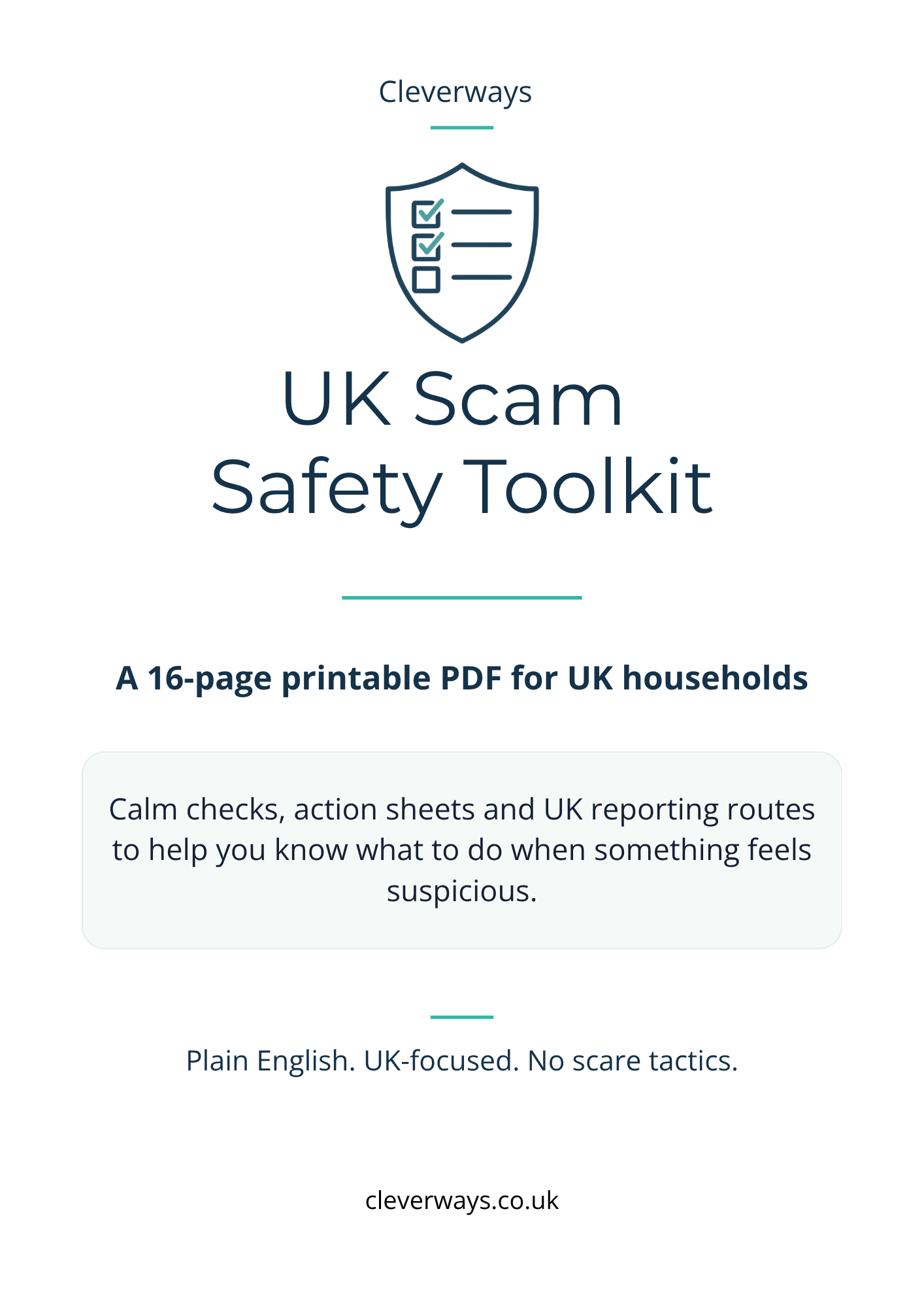 UK Scam Safety Toolkit cover preview