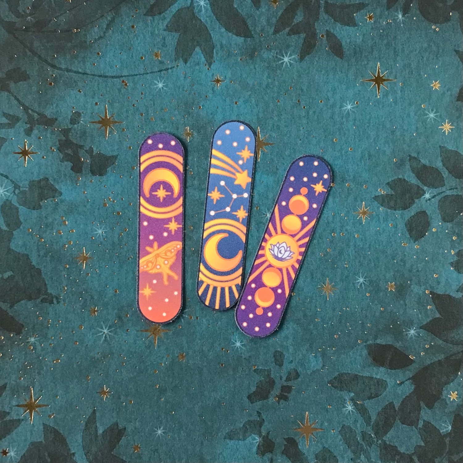 A colourful and sparkly set of celestial-themed decals.