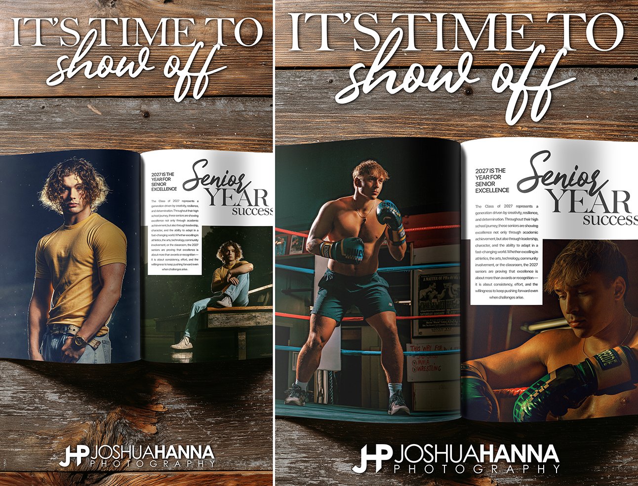 Customizable marketing ads for photographers.  Showcase images on sample magazine covers and spreads for eye catching promos.