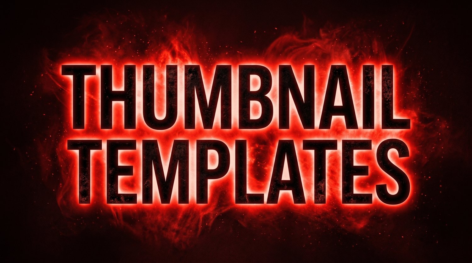 YouTube thumbnail templates, gaming thumbnails, Photoshop thumbnail design resources, and digital thumbnail packs."