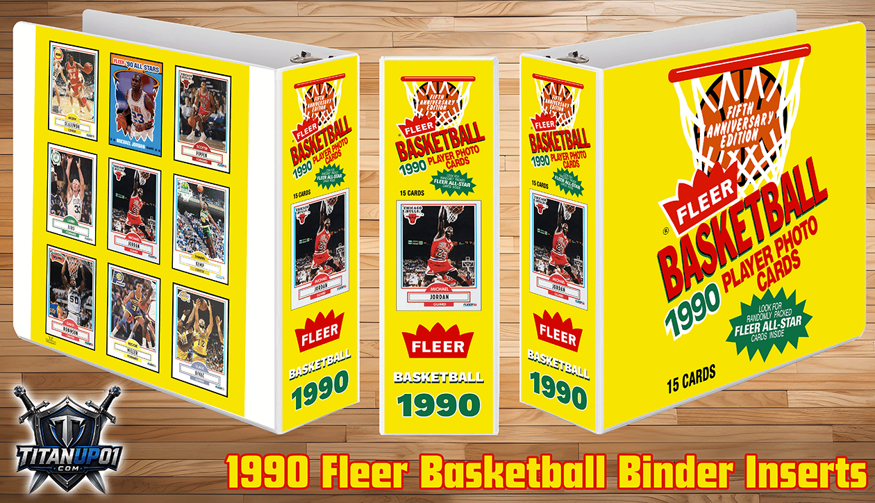 1990 Fleer Basketball Cards Binder Inserts