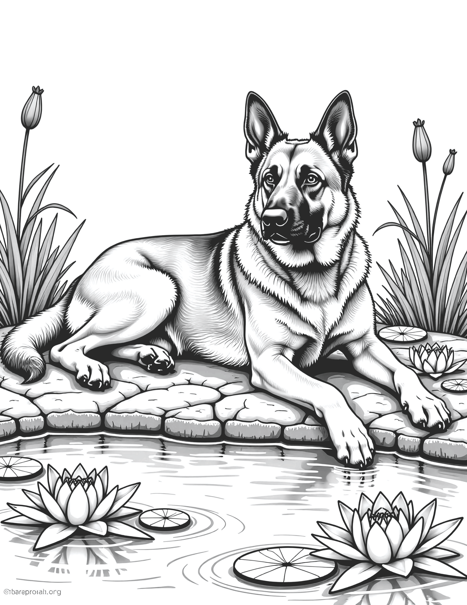 50 Floral Dogs Coloring Book