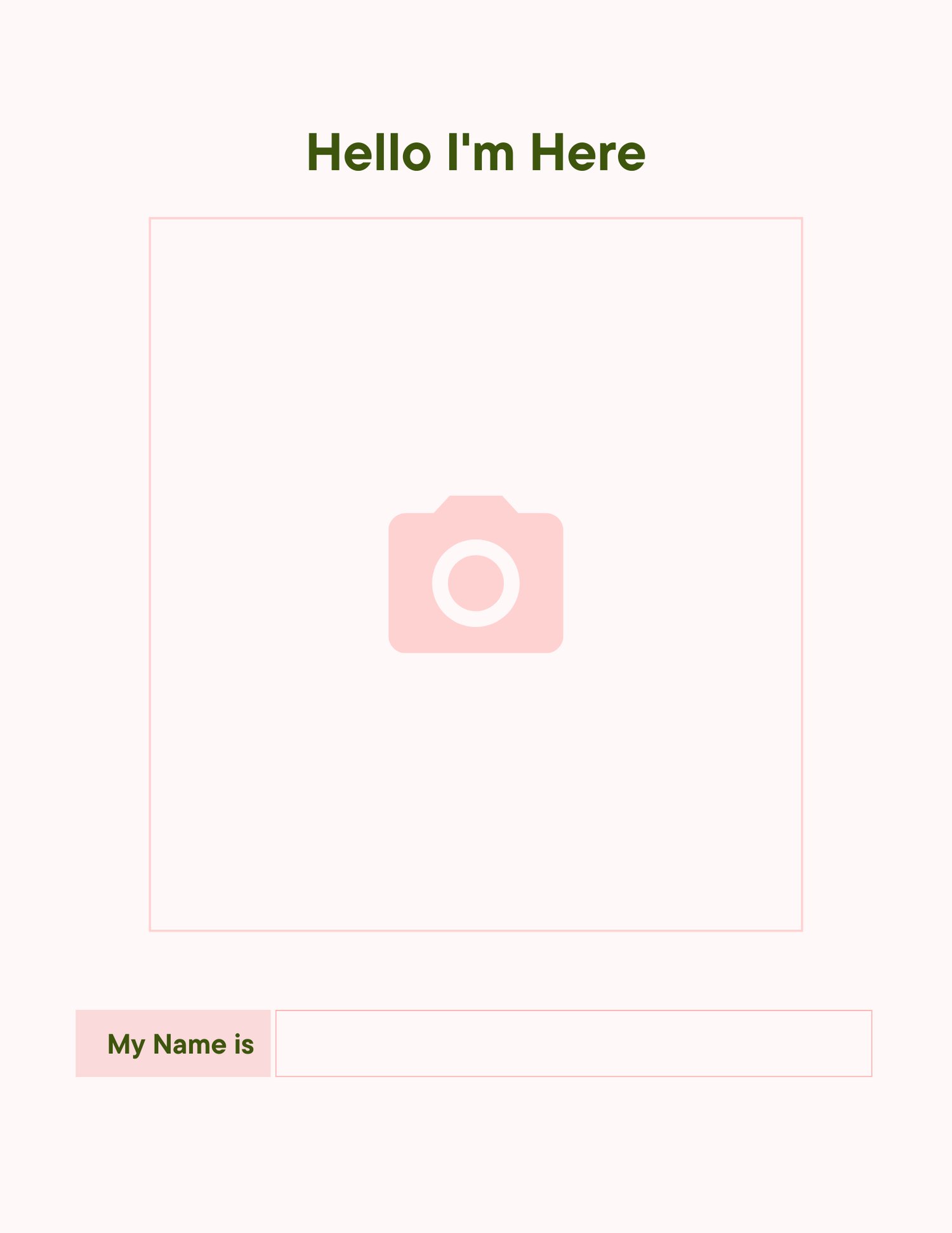 Placeholder page for "Hello Im here"