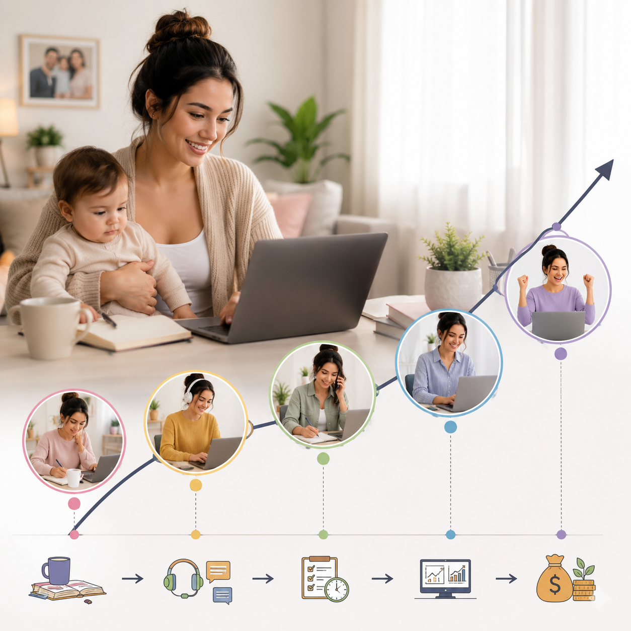 ow stay at home moms are earning 2000 a month as virtual assistants in 2026 — schedule and income guide
