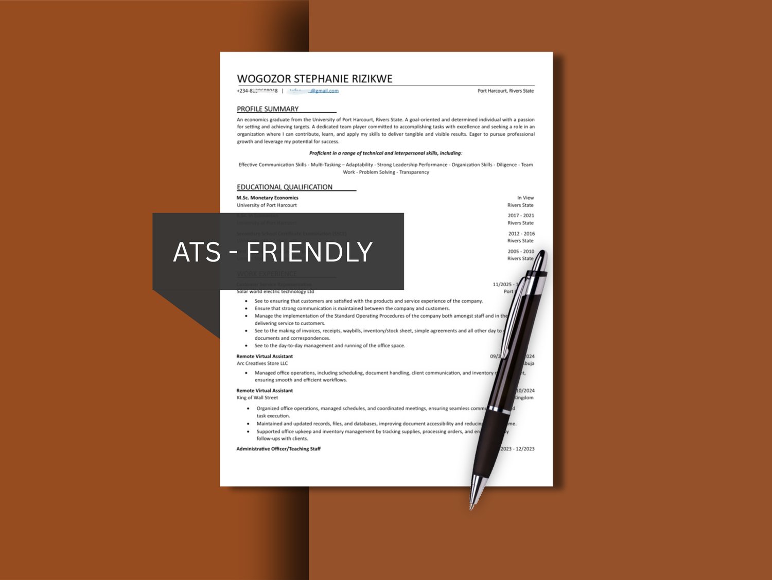 Professional CV Template - Payhip