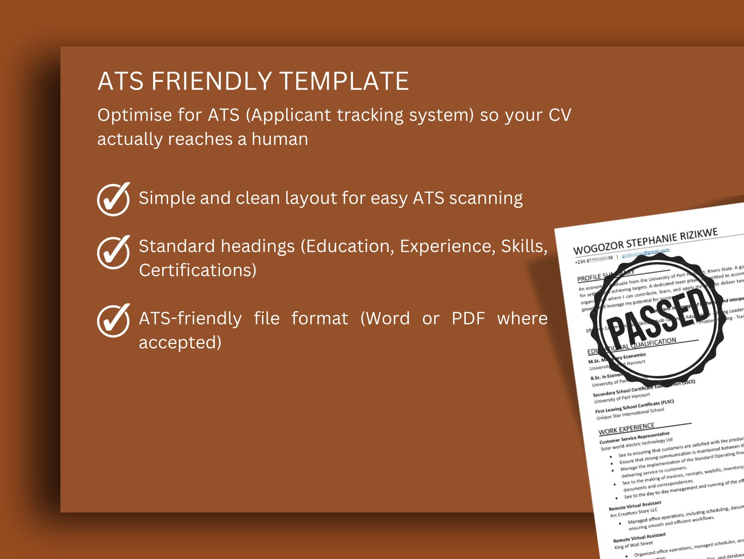 Professional CV Template - Payhip