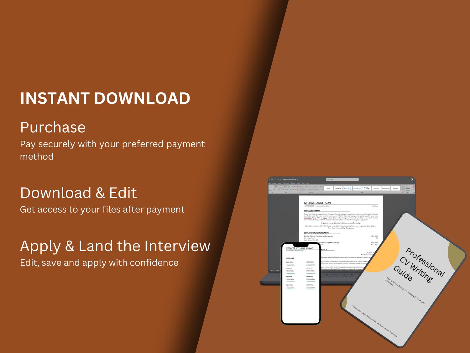 Professional CV Template - Payhip