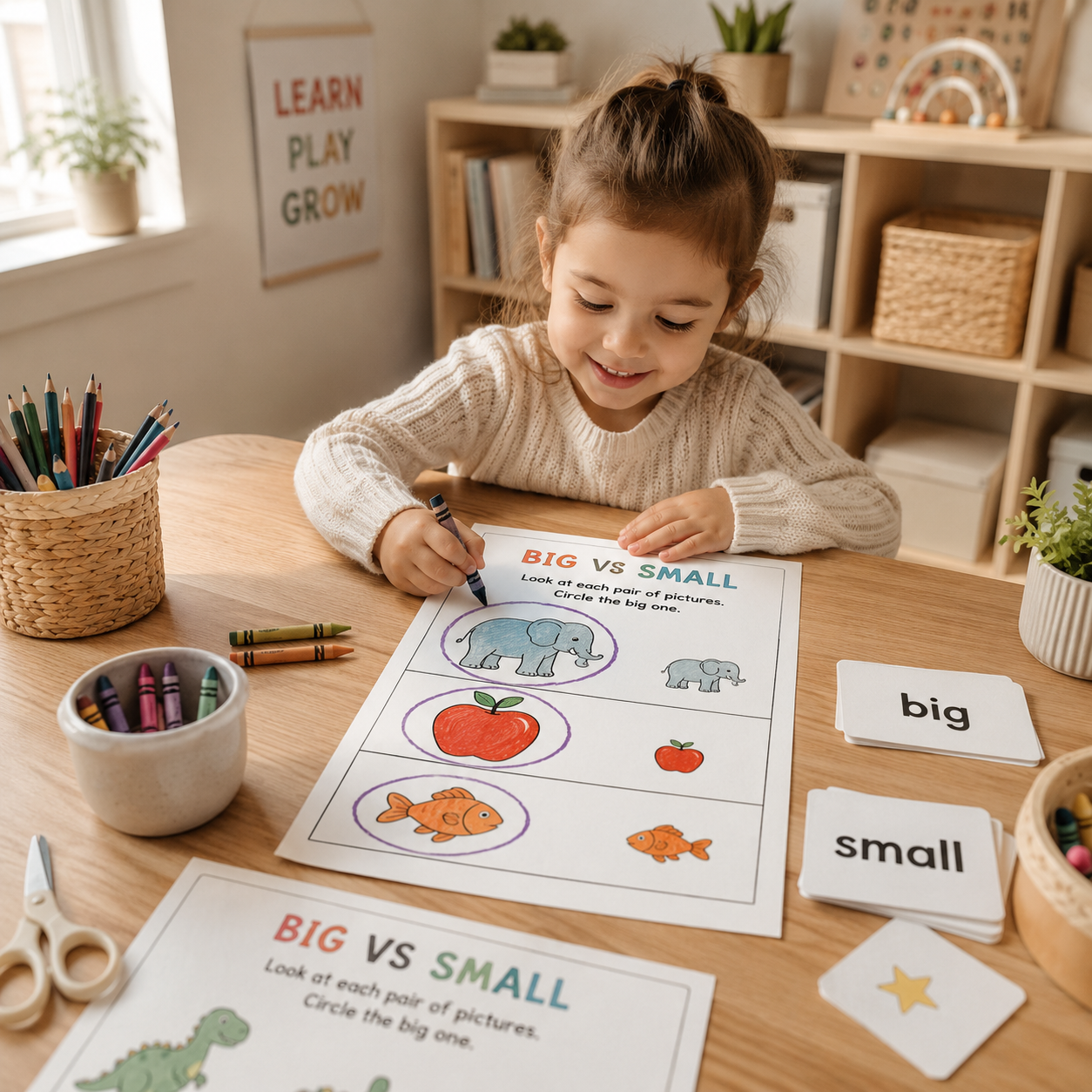 Big vs Small Made Easy! 15 Printable Worksheets for Ages 3–6