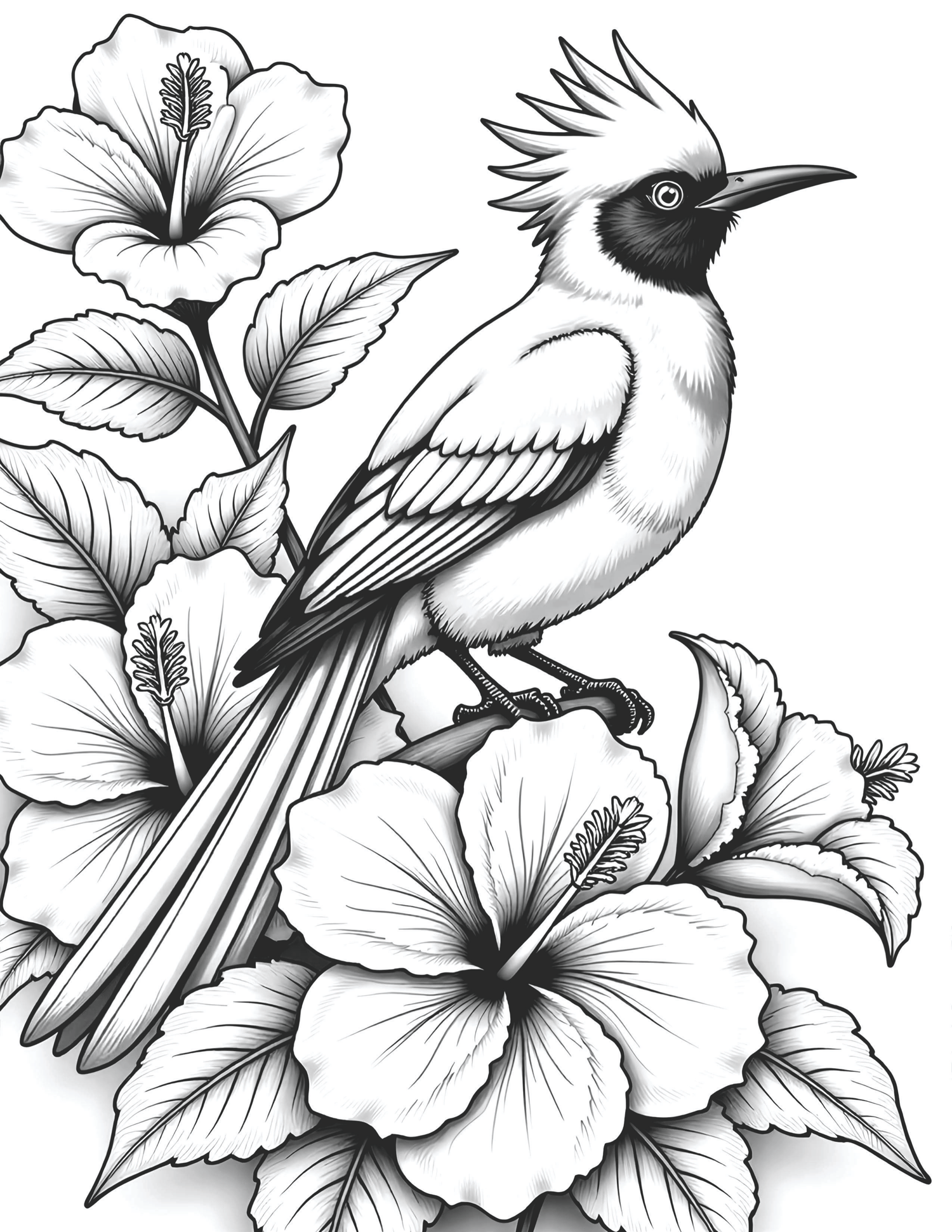Floral Bird Coloring Book