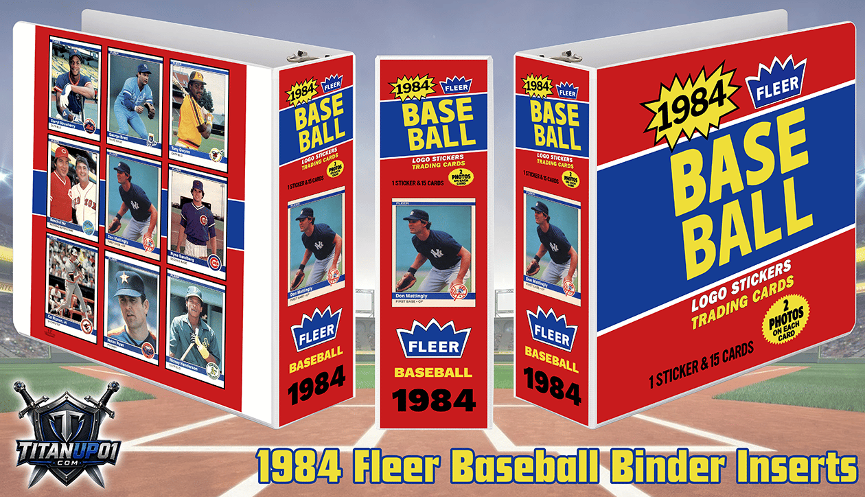 1984 Fleer Baseball Cards Binder Inserts