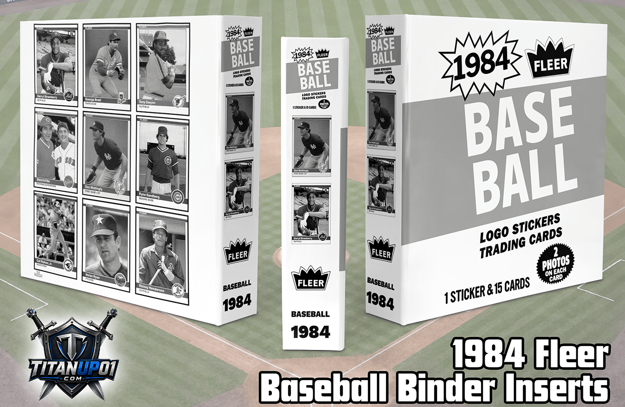 1984 Fleer Baseball Cards Binder Inserts