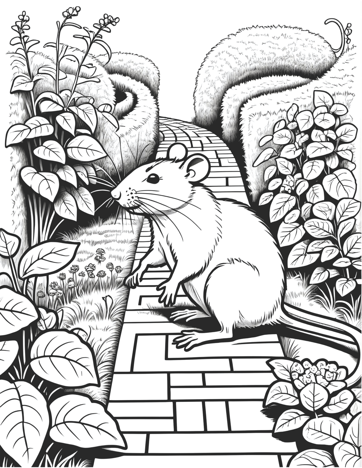 Rat and Mouse Coloring Pages
