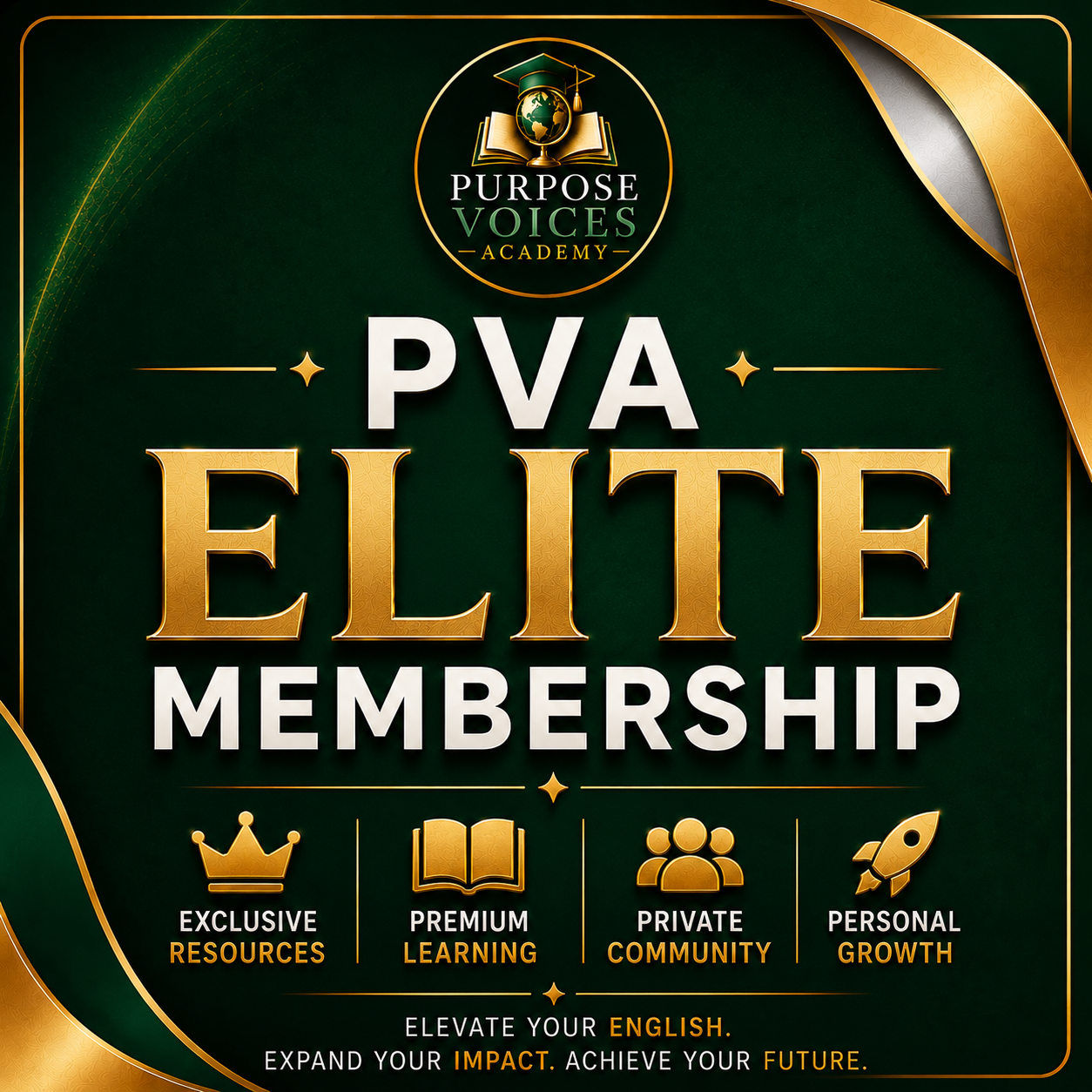 Elite private membership for Purpose Voices Academy