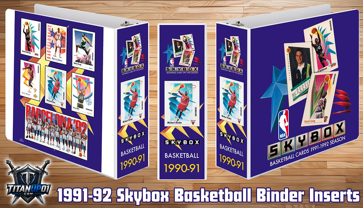 1991-92 Skybox Basketball Cards Binder Inserts