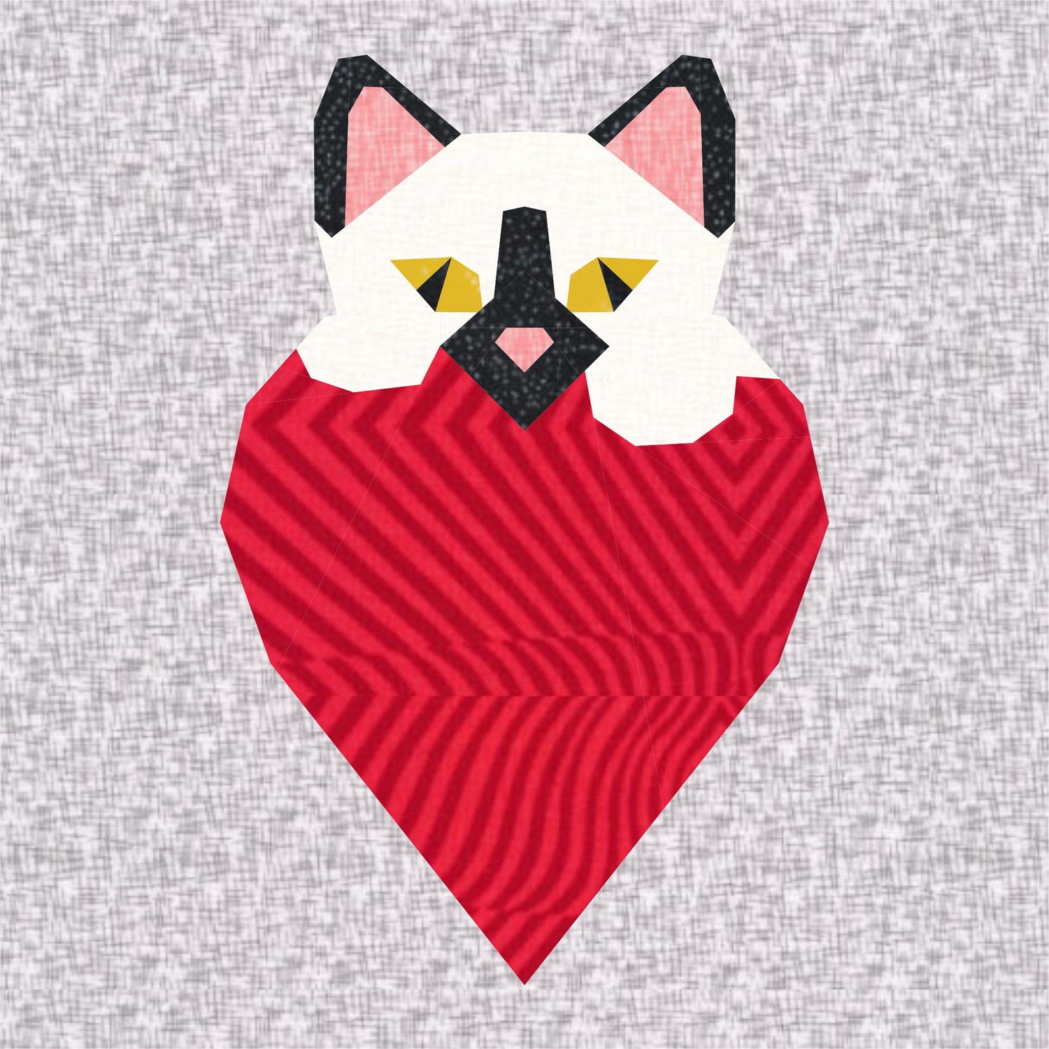 I love cats foundation paper piecing pattern quilt block