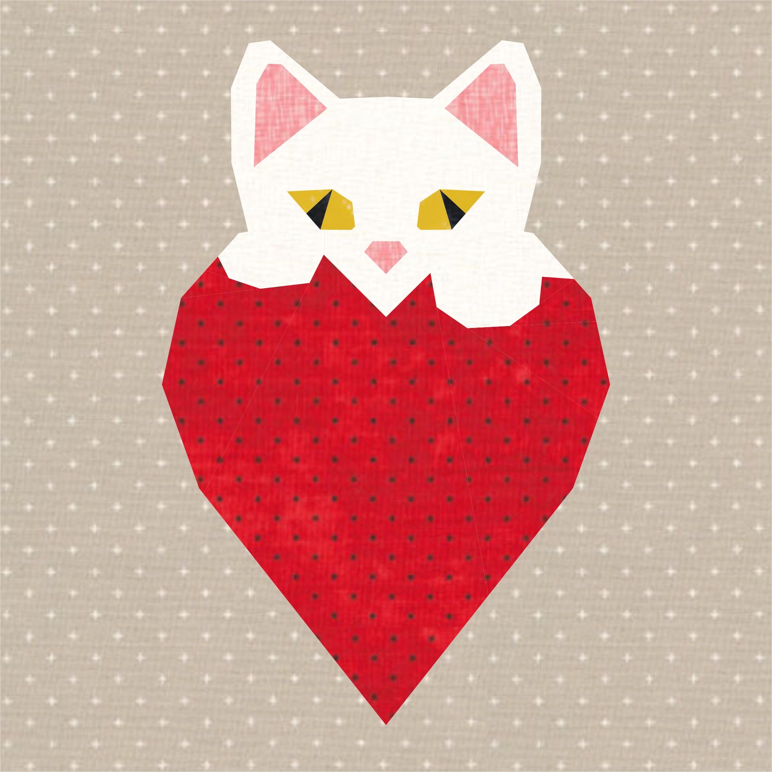 I love cats foundation paper piecing pattern quilt block