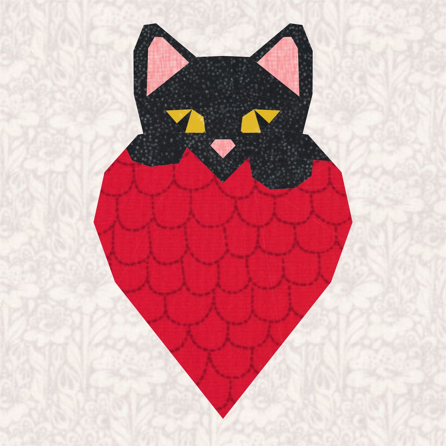 I love cats foundation paper piecing pattern quilt block