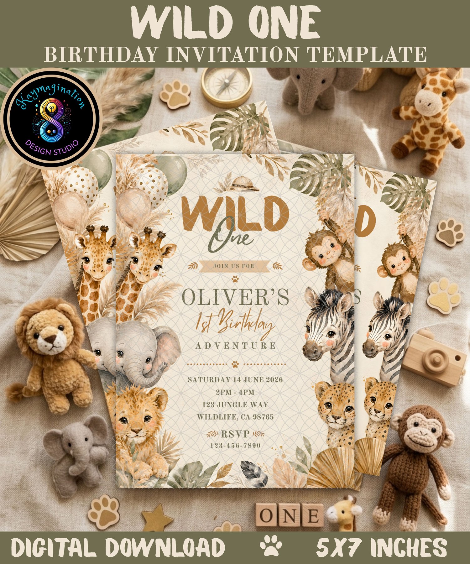 wild one birthday invitation, safari birthday invitation, first birthday invitation, wild one invite template, safari invitation template, jungle birthday invitation, editable birthday invitation, printable birthday invite, safari first birthday, jungle a