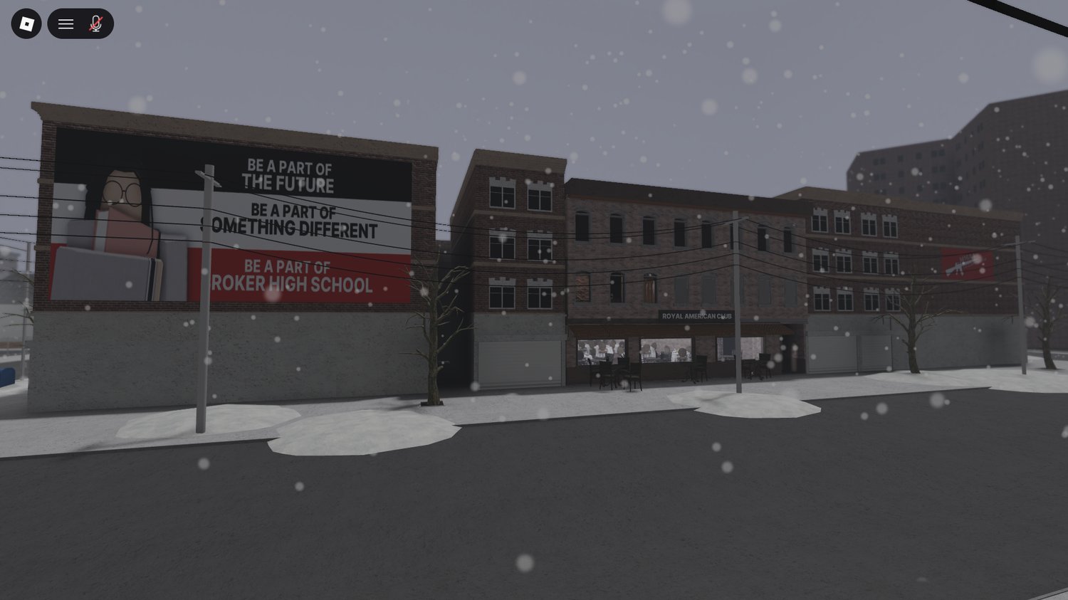 Roblox snowy city environment