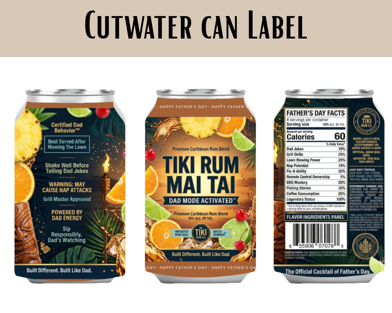 Father’s Day Cutwater Can Label Print Ready - Payhip