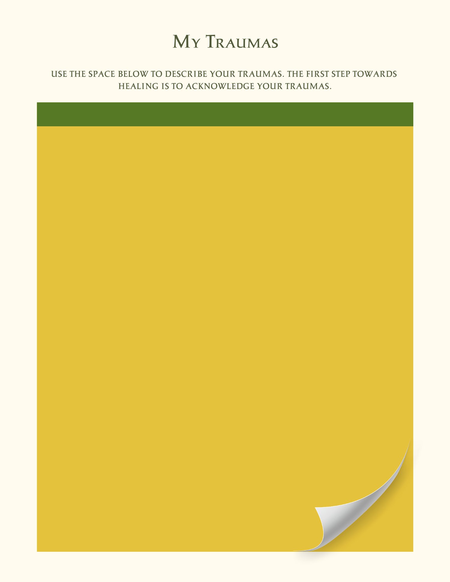 Trauma-informed reflection pages, Safety & grounding exercises, Emotion identification tools, Self-compassion & inner child work, Coping & resilience building pages, Instant PDF download