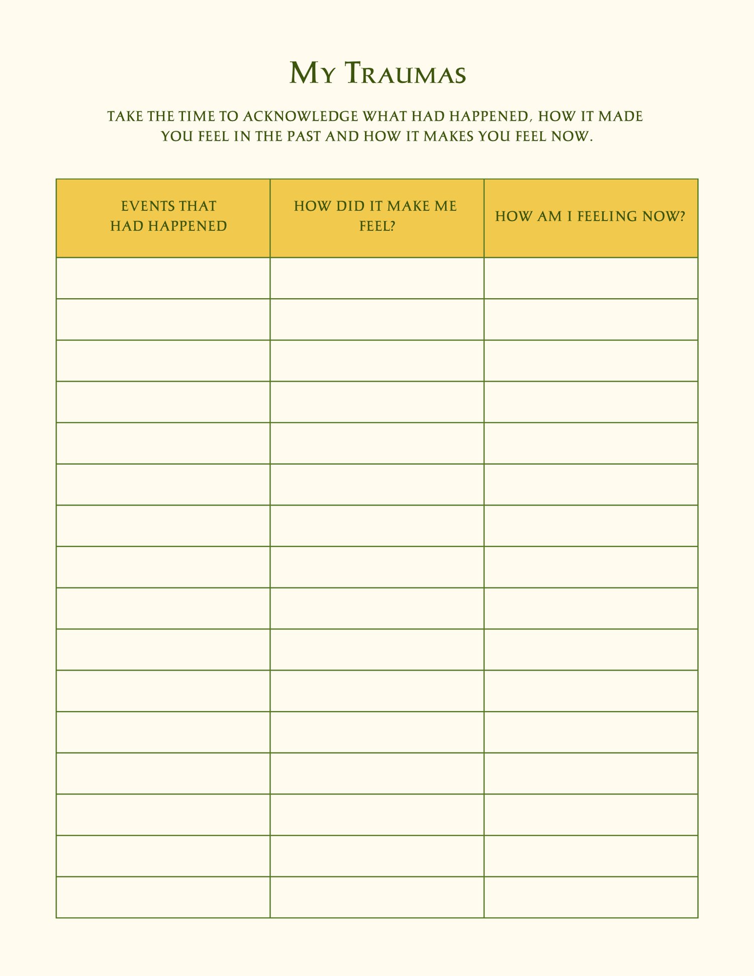 Trauma-informed reflection pages, Safety & grounding exercises, Emotion identification tools, Self-compassion & inner child work, Coping & resilience building pages, Instant PDF download