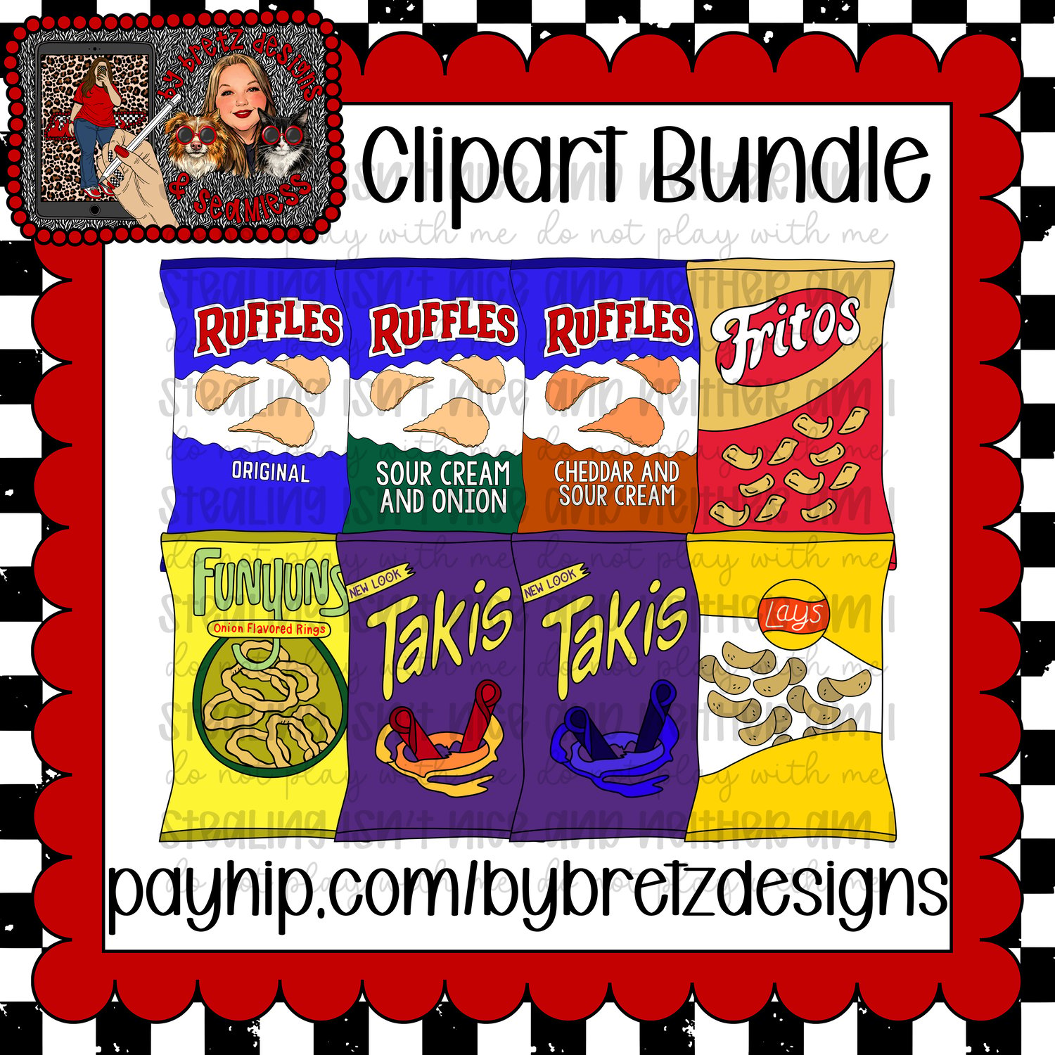 8 Piece Chip Clipart Bundle Pack - Payhip
