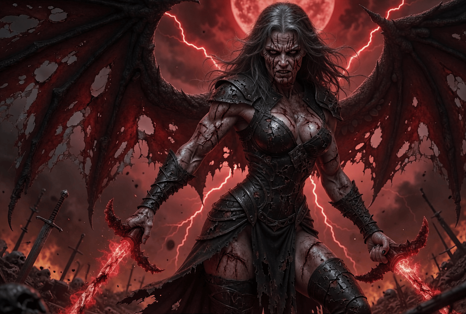 Female hell demon general engaging upon the forces of the cosmos 2.