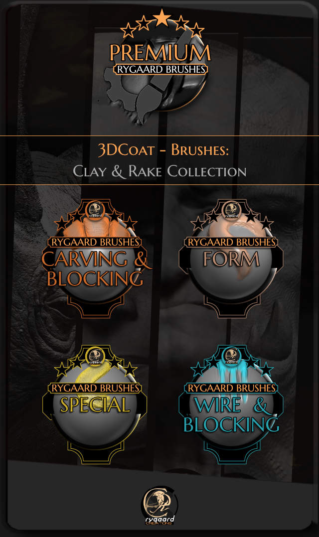 3DCoat - Clay and Rake collection
