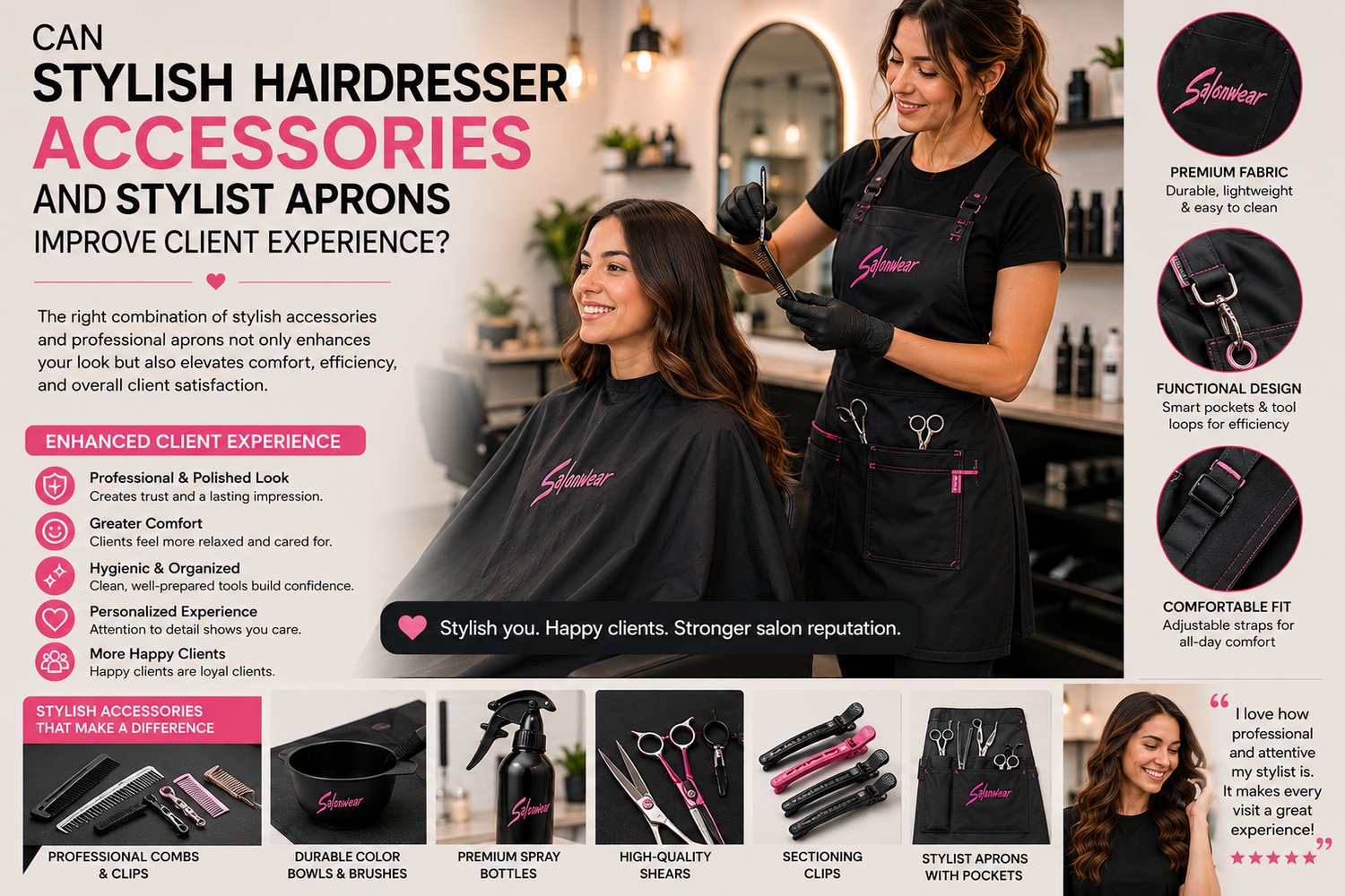 Hairdresser Accessories and Stylist Aprons