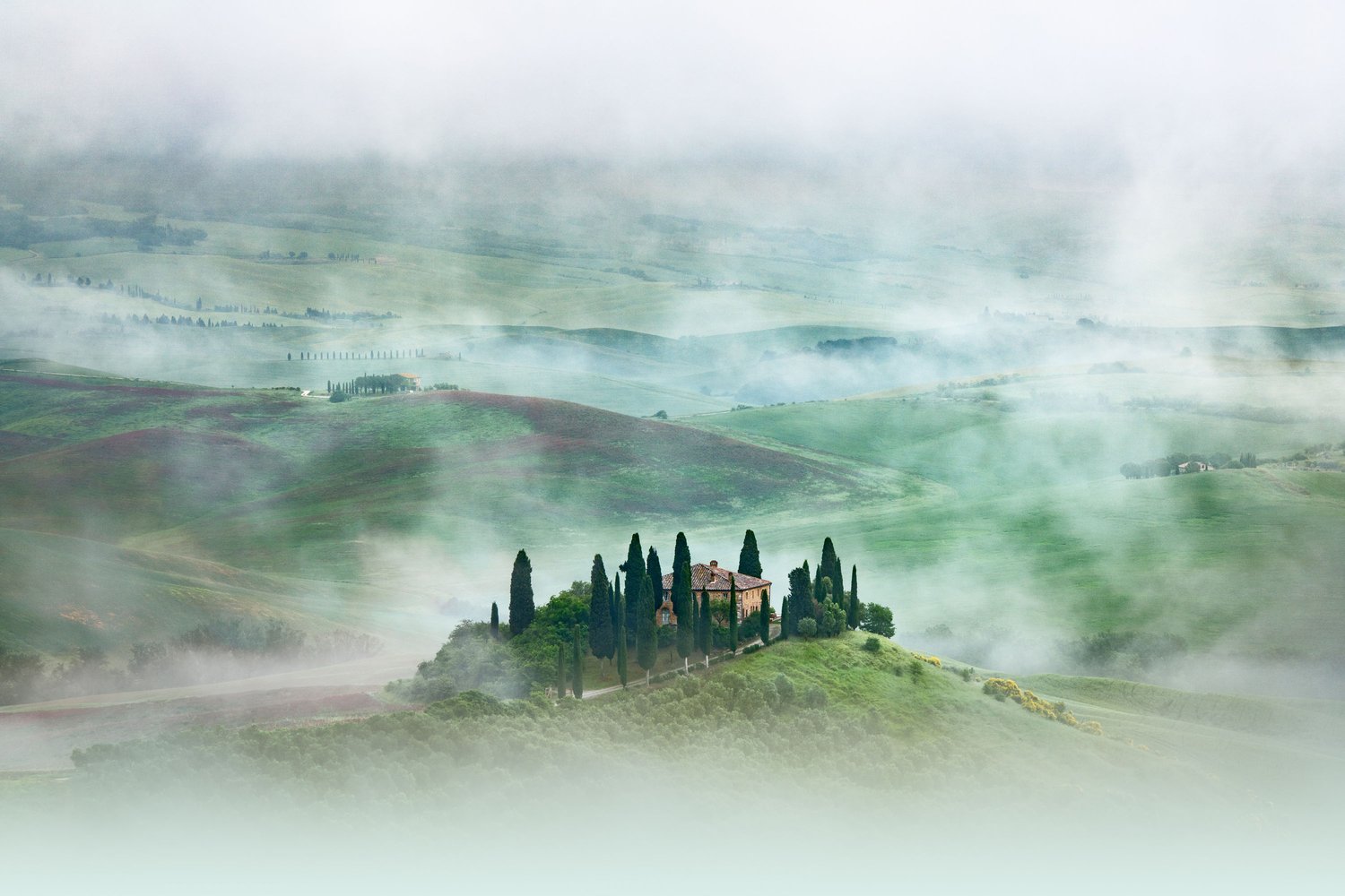 Tuscany Podere Belvedere 2026 morning atmosphere mood landscape photography italy fog workshop