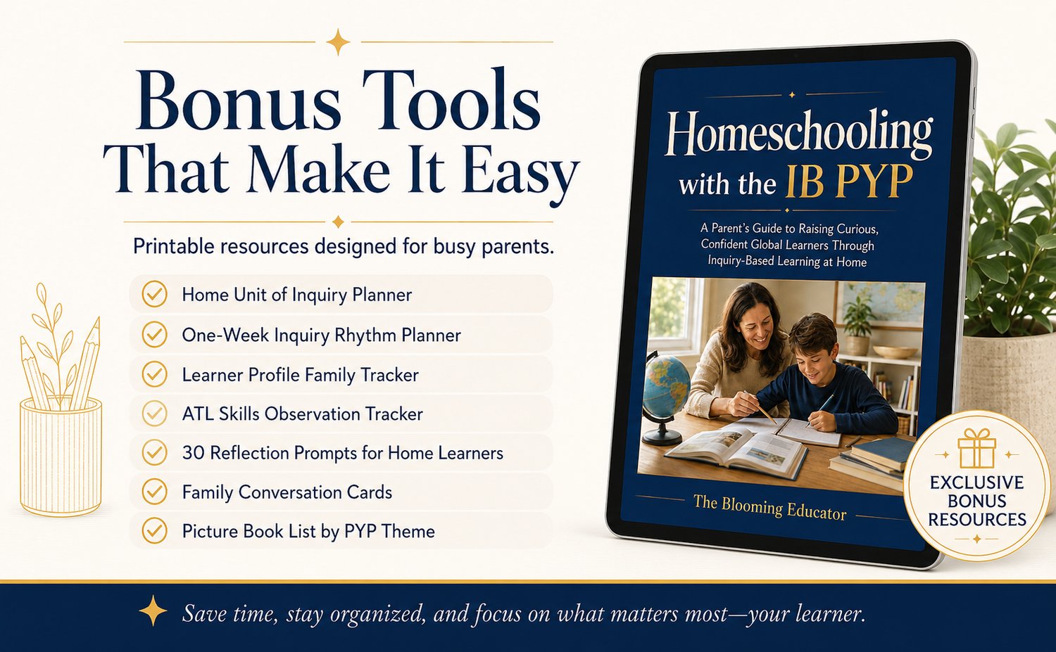 ebook mockuo of the book Homeschooling with the IB PYP