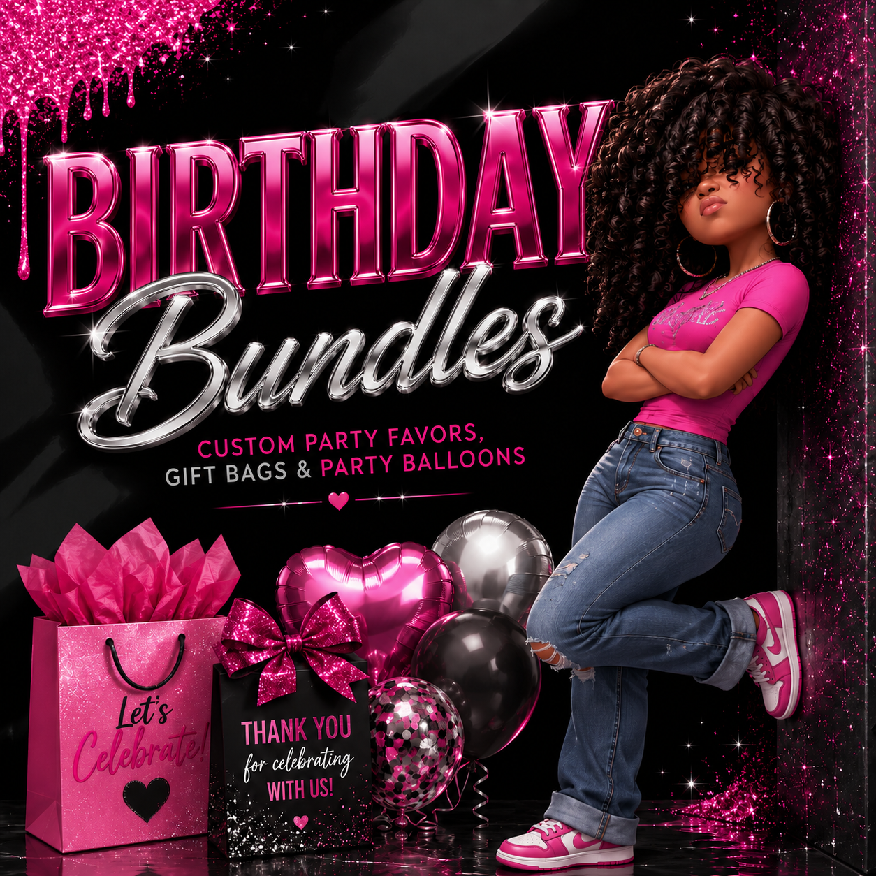Change the text on the balloon to say Birthday Bundles instead of Milestone