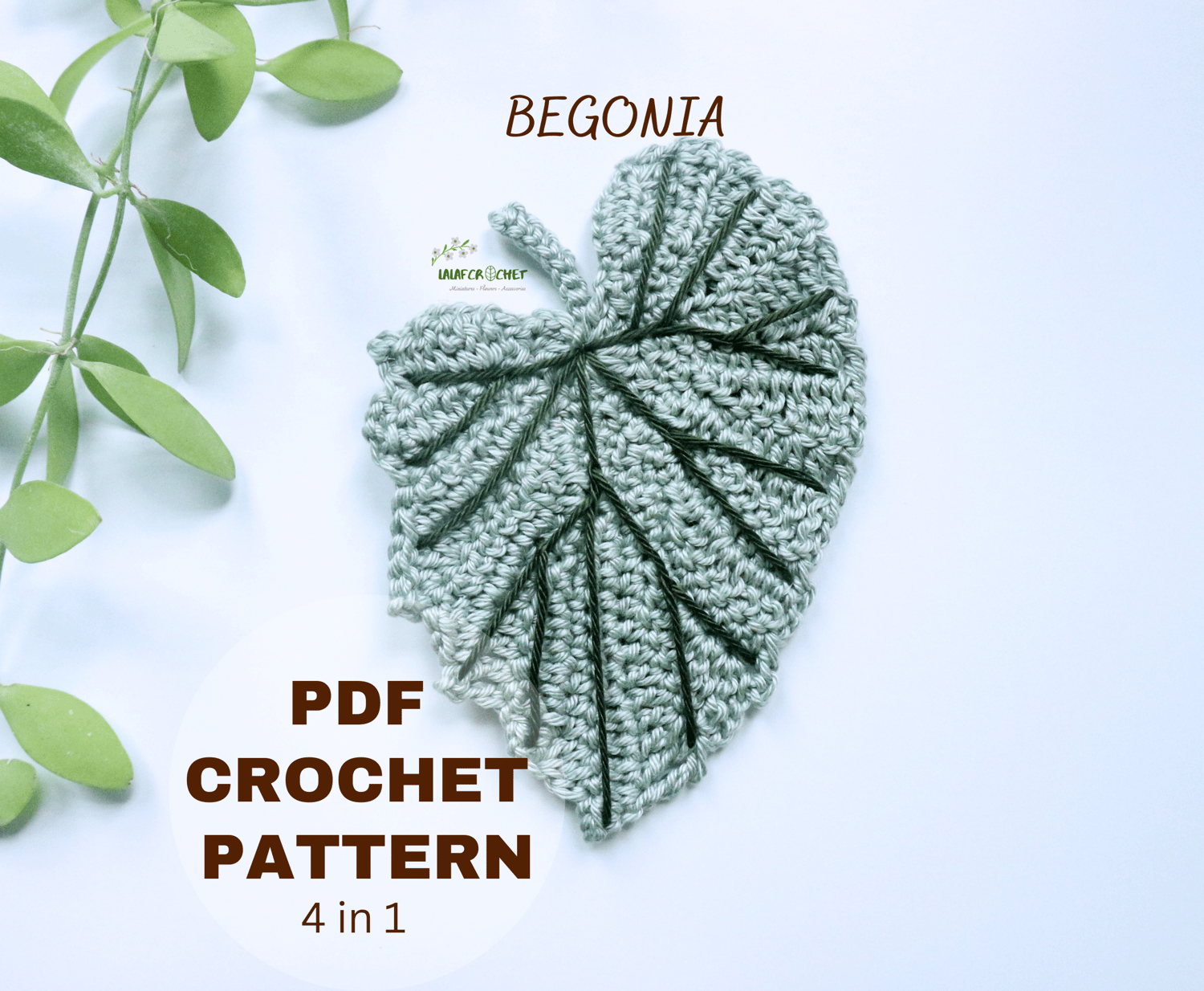 Lalafcrochet Begonia leaf pattern