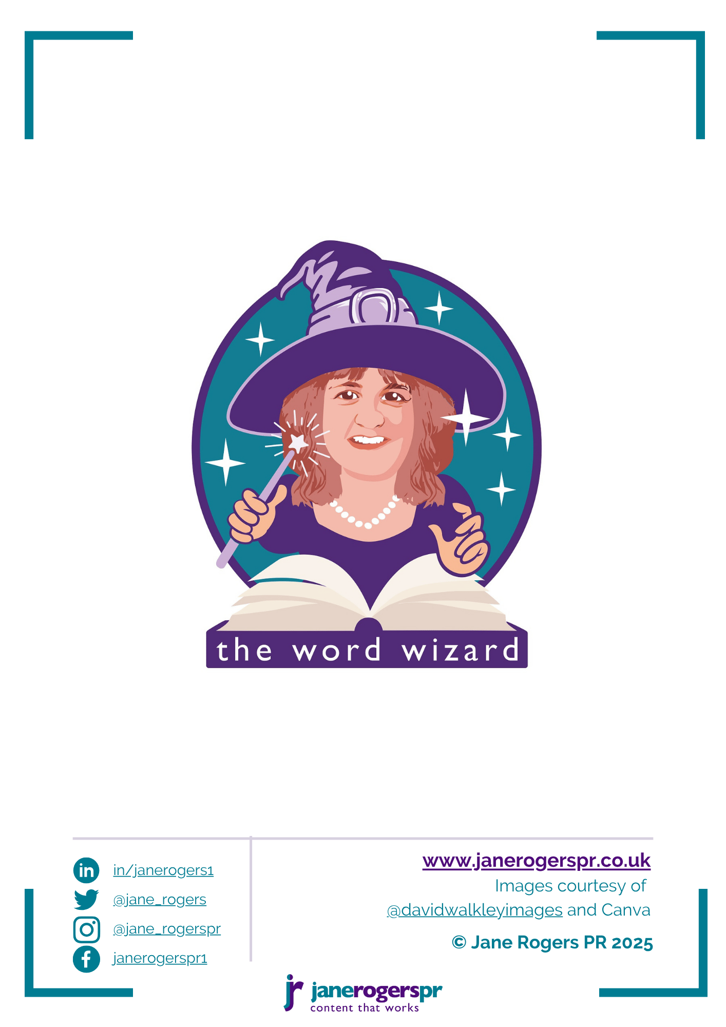 The Word Wizards Comprehensive Content Planner back page - from Jane Rogers PR