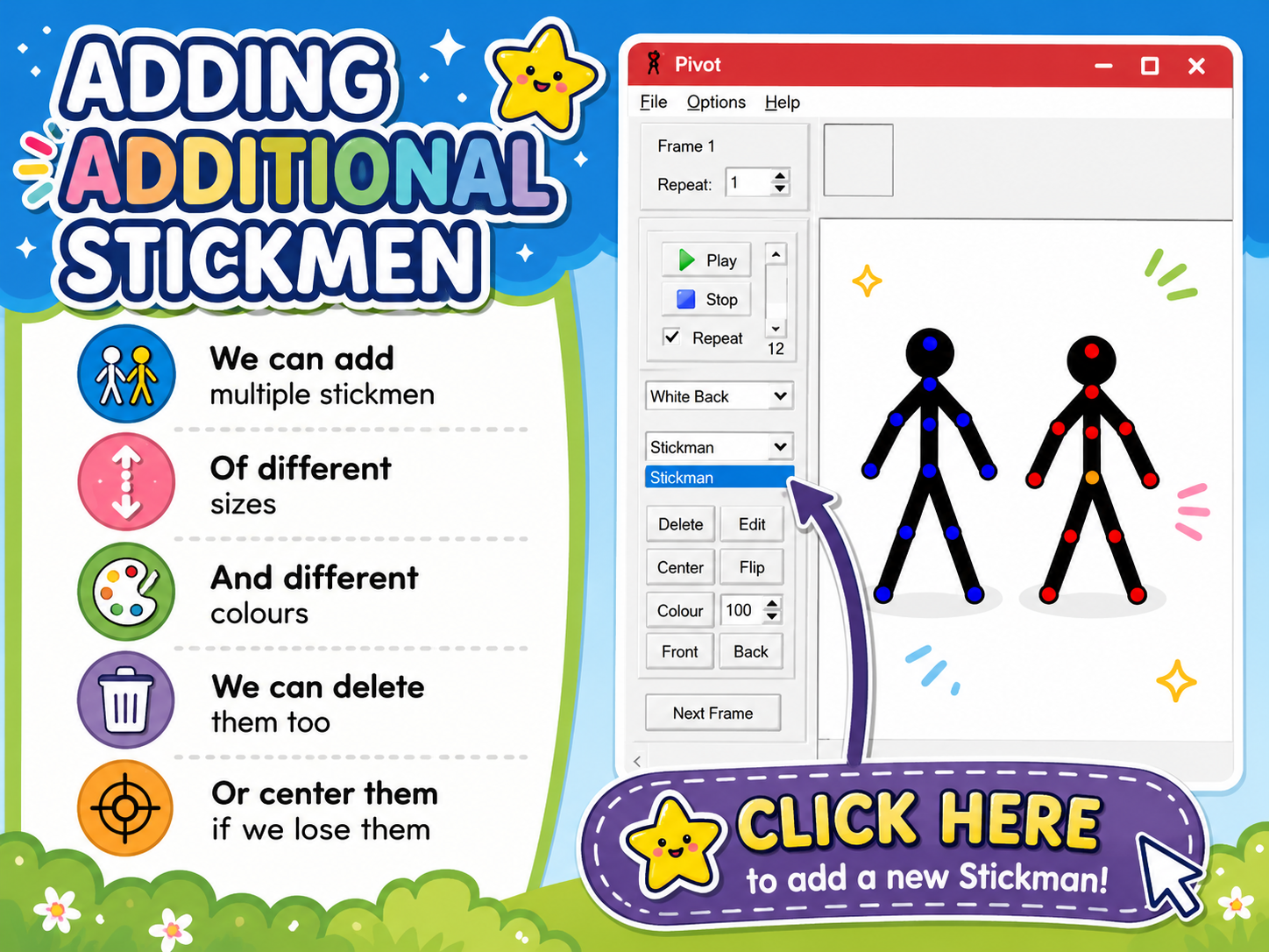 Pivot Stick Figure Animator Unit – 5 Fun Computer Animation Lessons