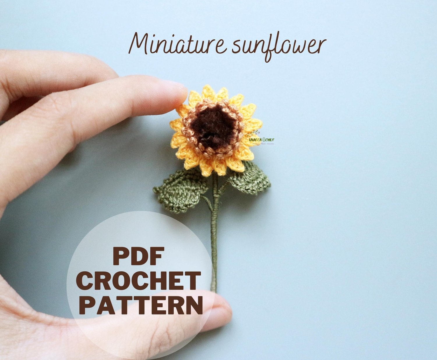 Lalafcrochet Mini sunflower crochet pattern