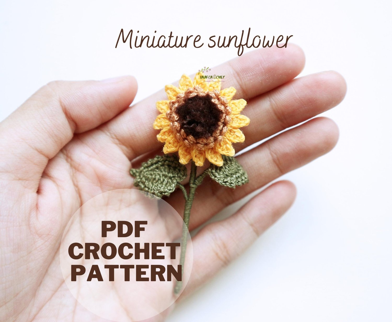 Lalafcrochet Mini sunflower crochet pattern