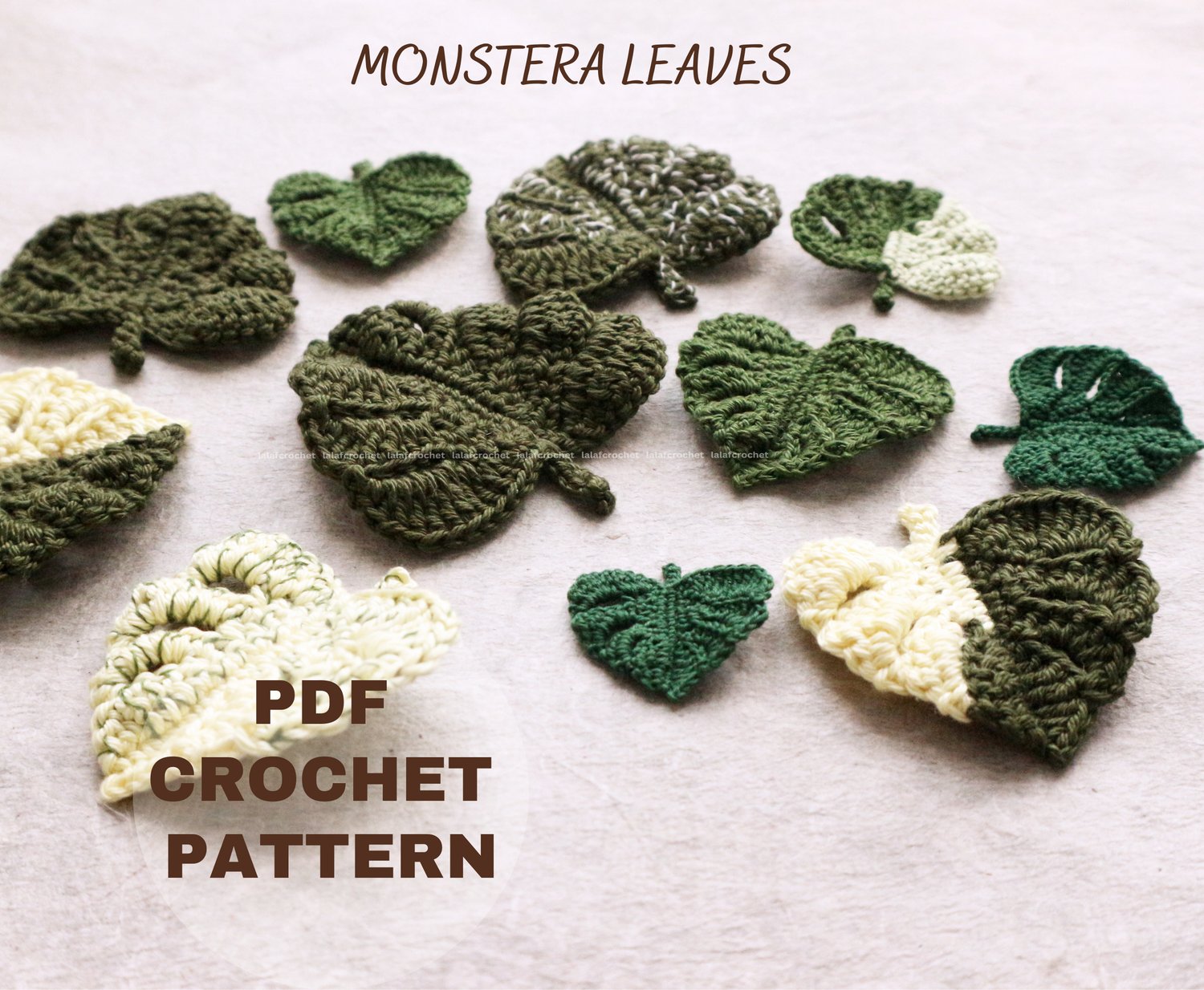 Lalafcrochet monstera leaf crochet pattern