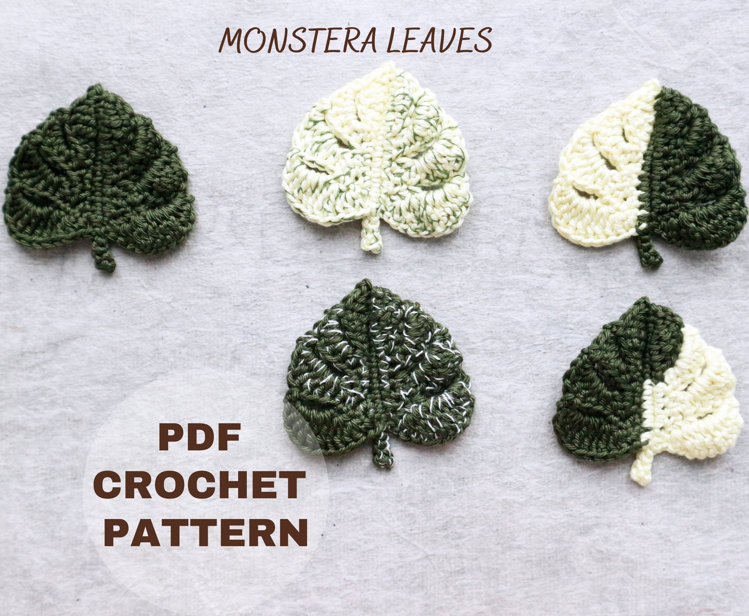 Lalafcrochet monstera leaf crochet pattern