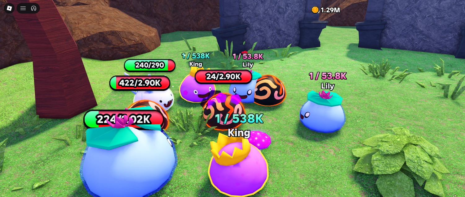 Upgraded slime stats and leveling UI
