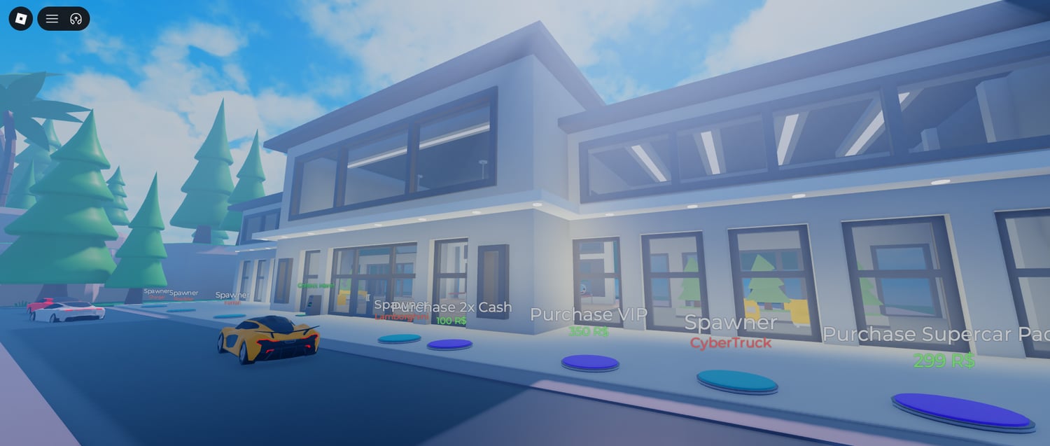 Modern hotel lobby interior Roblox build