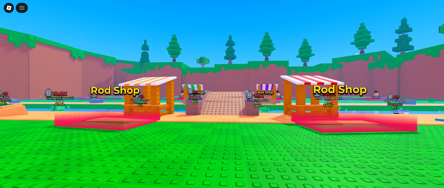 Low poly colorful fishing environment Roblox