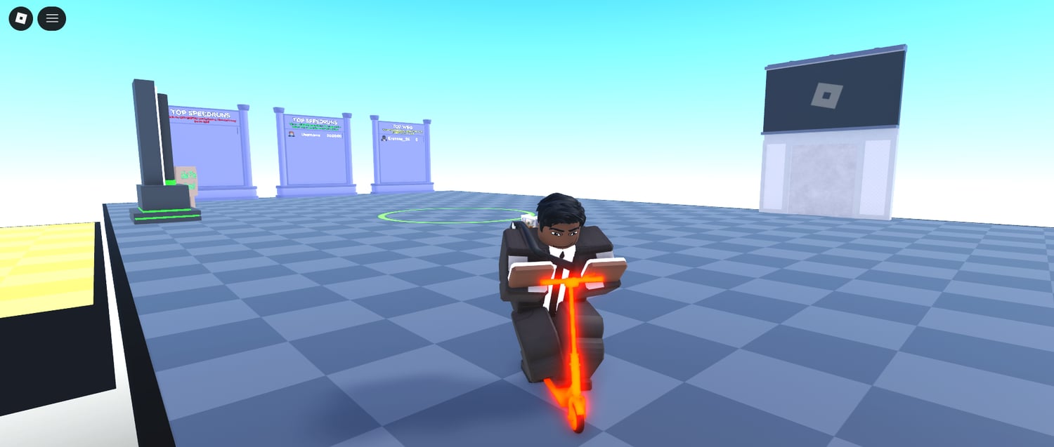 Difficult obstacle jump section scooter gameplay