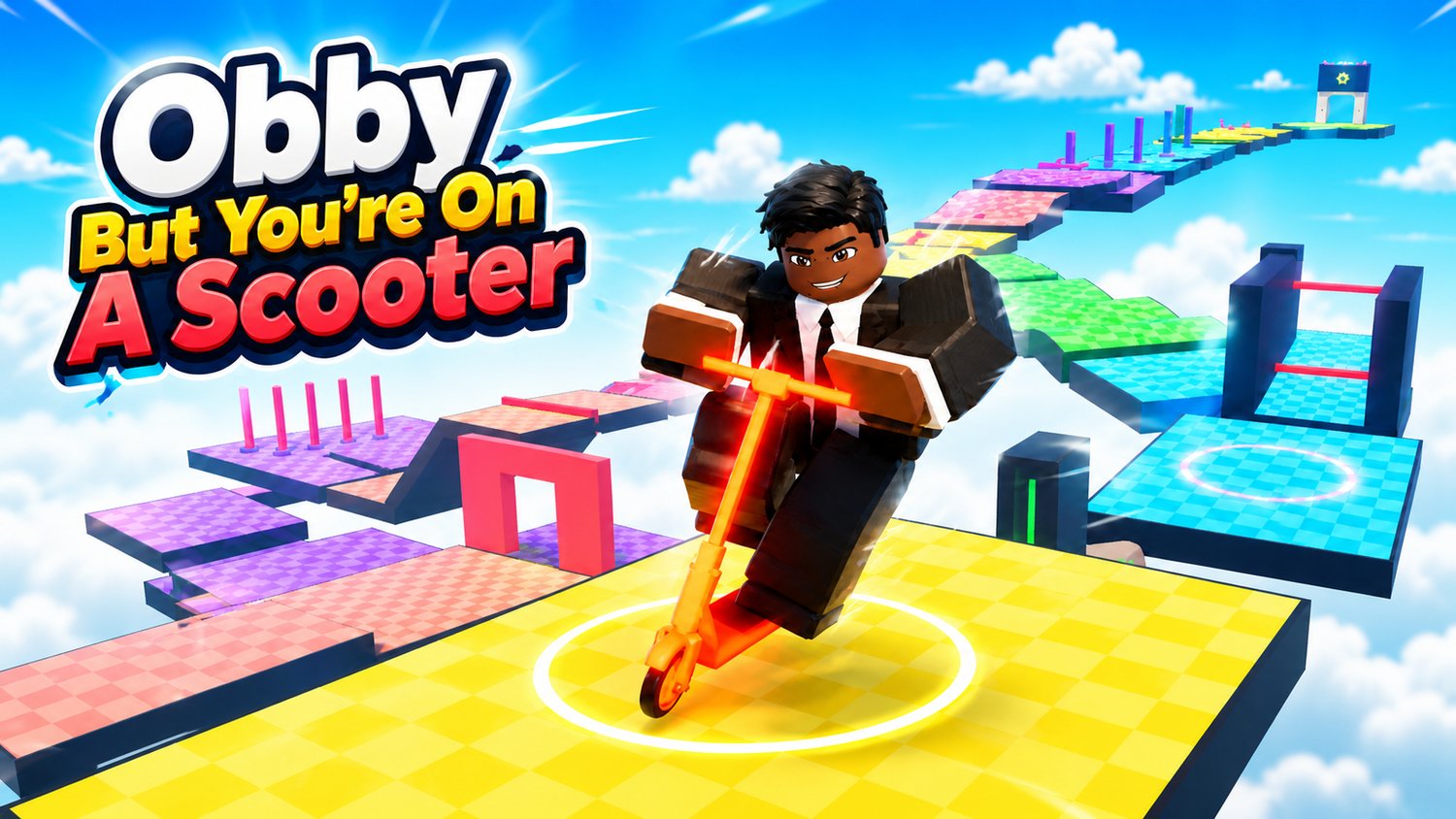 Bright low poly obby environment Roblox