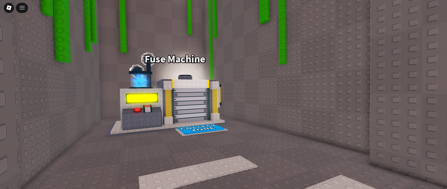 Fuse machine upgrade system Roblox gameplay