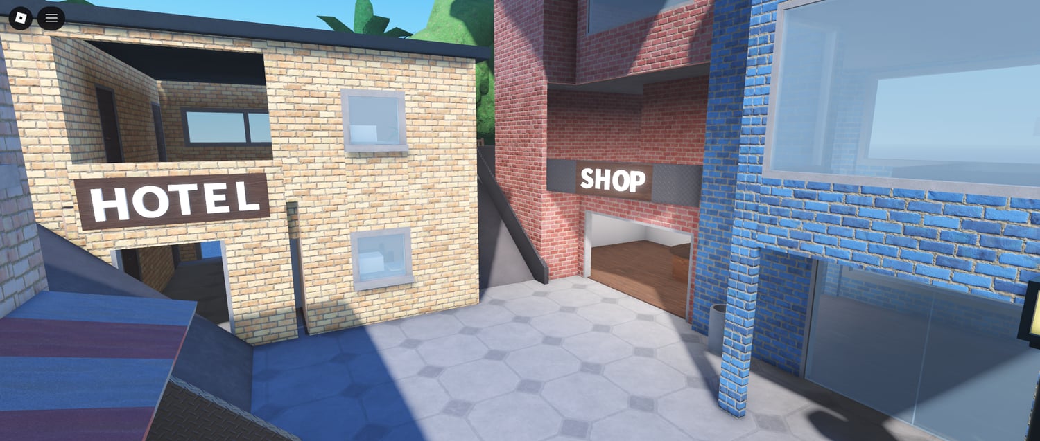 Hotel interior combat area FPS map design