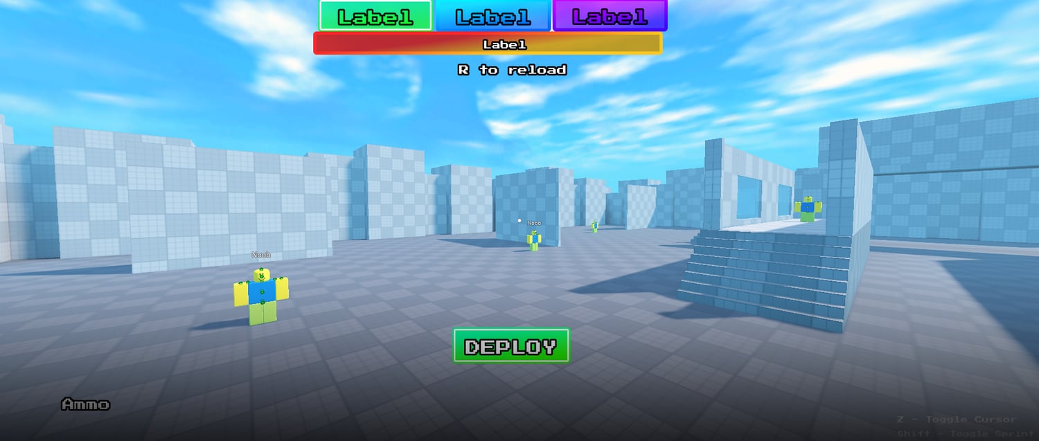 Multi-level vertical combat map layout Roblox